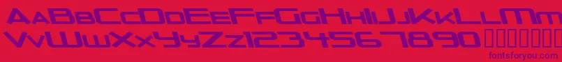 OuterLimitsSolidExtendedItalic Font – Purple Fonts on Red Background