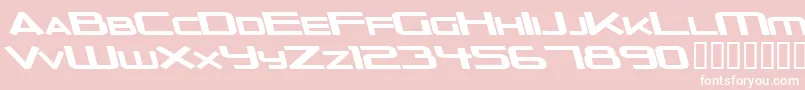 OuterLimitsSolidExtendedItalic Font – White Fonts on Pink Background