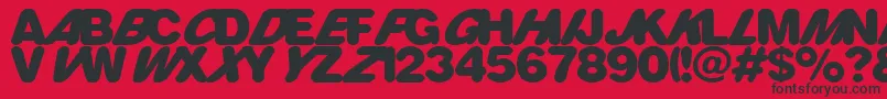 fuente RounderMultistyled – Fuentes Negras Sobre Fondo Rojo