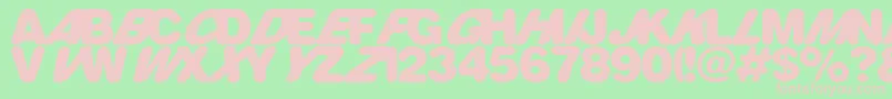 RounderMultistyled Font – Pink Fonts on Green Background