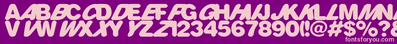 RounderMultistyled Font – Pink Fonts on Purple Background