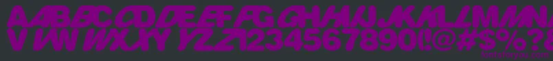 RounderMultistyled Font – Purple Fonts on Black Background