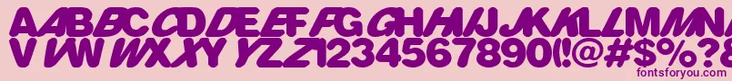 RounderMultistyled Font – Purple Fonts on Pink Background