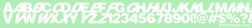 RounderMultistyled Font – White Fonts on Green Background