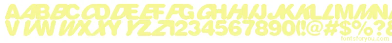 RounderMultistyled Font – Yellow Fonts on White Background