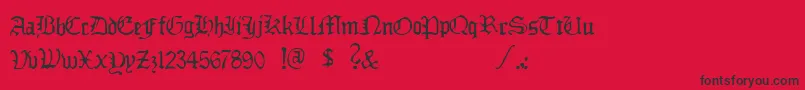 DeadlyBreakfast Font – Black Fonts on Red Background