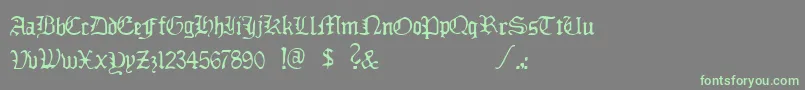 DeadlyBreakfast Font – Green Fonts on Gray Background