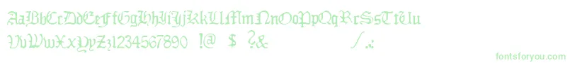 DeadlyBreakfast Font – Green Fonts on White Background