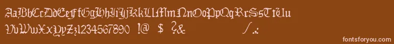 DeadlyBreakfast Font – Pink Fonts on Brown Background