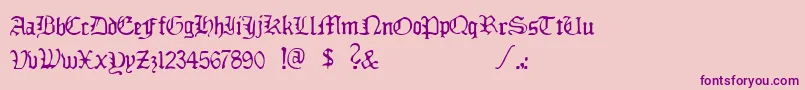 DeadlyBreakfast Font – Purple Fonts on Pink Background