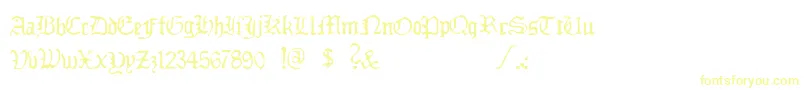 DeadlyBreakfast Font – Yellow Fonts on White Background