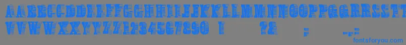 Police Broadcasttitling – polices bleues sur fond gris
