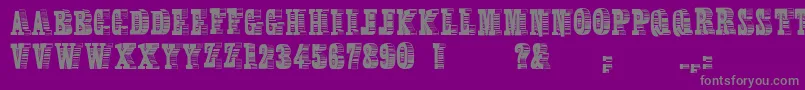 Czcionka Broadcasttitling – szare czcionki na fioletowym tle