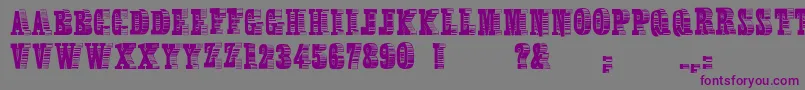 Шрифт Broadcasttitling – фиолетовые шрифты на сером фоне