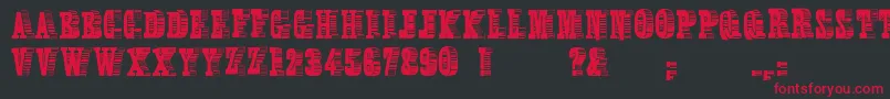 Broadcasttitling Font – Red Fonts on Black Background