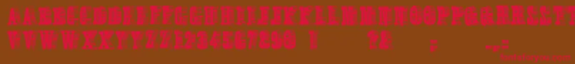 More about Broadcasttitling Font Broadcasttitling Font – Red Fonts on Brown Background