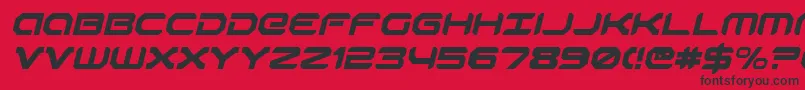 Czcionka RobotaurItalic – czarne czcionki na czerwonym tle