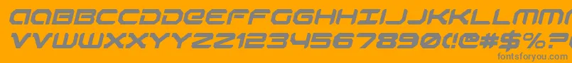 Czcionka RobotaurItalic – szare czcionki na pomarańczowym tle