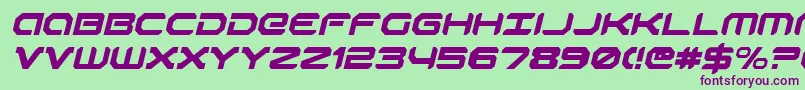 Czcionka RobotaurItalic – fioletowe czcionki na zielonym tle