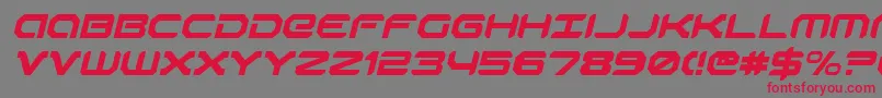 RobotaurItalic-Schriftart – Rote Schriften auf grauem Hintergrund