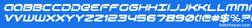 RobotaurItalic Font – White Fonts on Blue Background