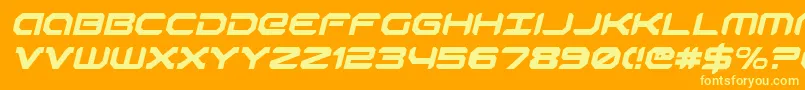 RobotaurItalic Font – Yellow Fonts on Orange Background