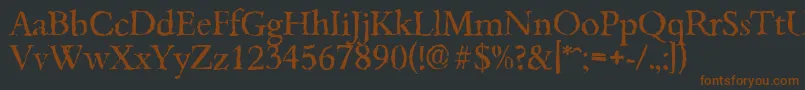 BambergrandomRegular-fontti – ruskeat fontit mustalla taustalla