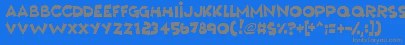 MushyLove Font – Gray Fonts on Blue Background