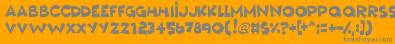 MushyLove Font – Gray Fonts on Orange Background