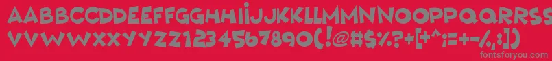 MushyLove Font – Gray Fonts on Red Background