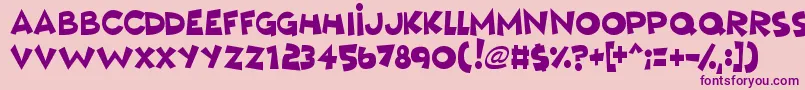 MushyLove Font – Purple Fonts on Pink Background