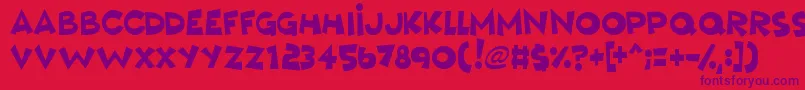 MushyLove Font – Purple Fonts on Red Background