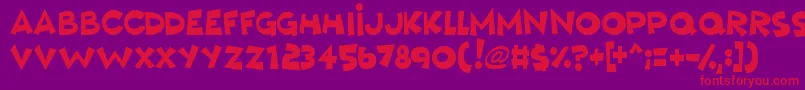 MushyLove Font – Red Fonts on Purple Background