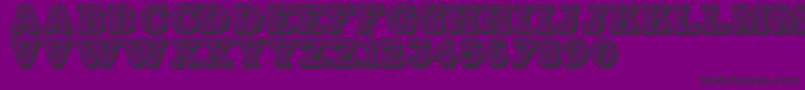 Czcionka Jfhollydayz – czarne czcionki na fioletowym tle