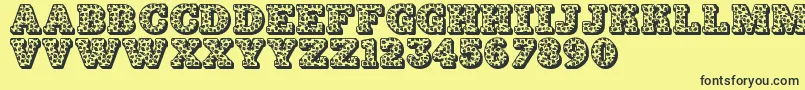 Jfhollydayz Font – Black Fonts on Yellow Background