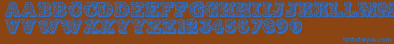 Jfhollydayz Font – Blue Fonts on Brown Background