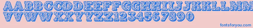 Jfhollydayz Font – Blue Fonts on Pink Background