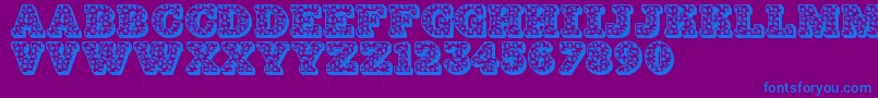 Jfhollydayz Font – Blue Fonts on Purple Background