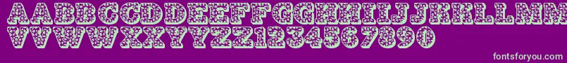 Jfhollydayz Font – Green Fonts on Purple Background