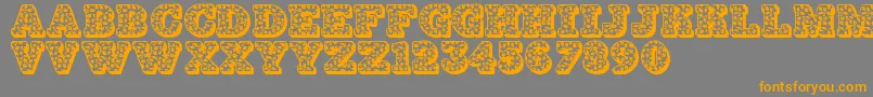 Jfhollydayz Font – Orange Fonts on Gray Background