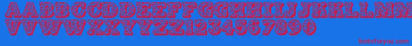 Jfhollydayz Font – Red Fonts on Blue Background