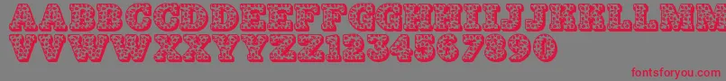 Jfhollydayz Font – Red Fonts on Gray Background