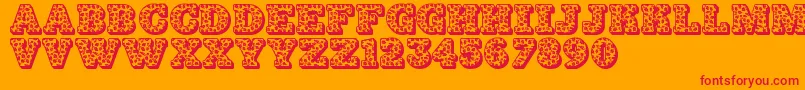 More about Jfhollydayz Font Jfhollydayz Font – Red Fonts on Orange Background