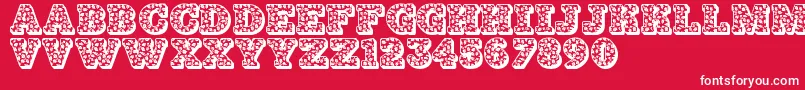 Jfhollydayz Font – White Fonts on Red Background