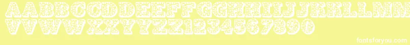 Jfhollydayz Font – White Fonts on Yellow Background