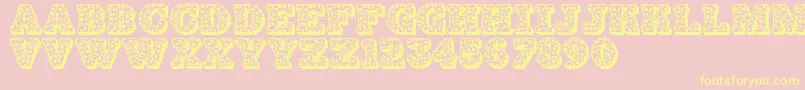 Jfhollydayz Font – Yellow Fonts on Pink Background