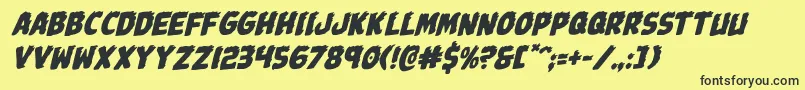 Johnnytorchrotal Font – Black Fonts on Yellow Background