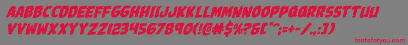 Johnnytorchrotal-Schriftart – Rote Schriften auf grauem Hintergrund
