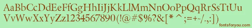 Berylium Font – Brown Fonts on Green Background