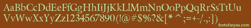 Berylium Font – Green Fonts on Brown Background